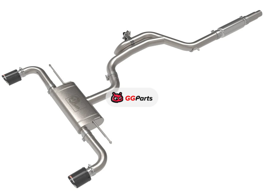aFe 49-36451-C AFE Gemini XV Cat-Back Выхлопная система (карбоновые насадки) Volkswagen Golf 8 GTI 2022-2024 L4-2.0L (t)