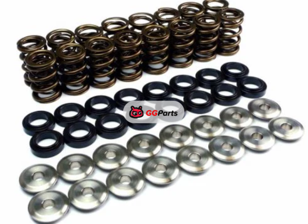 Brian Crower BC0120 Brian Crower Комплект двойных пружин/титановых тарелок/стальных седел клапанов Mitsubishi 4G63 (16шт)